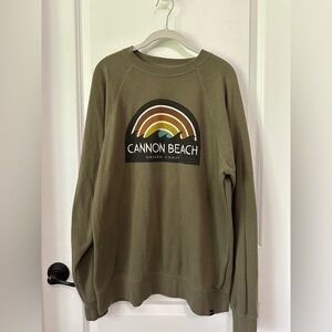 Cannon Beach Oregon Coast Graphic Sweatshirt Size Medium